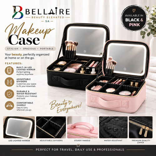 Bellaire™ Portable Beauty Makeup Case